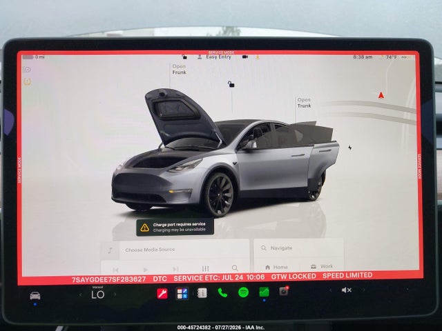 Продаж на аукціоні авто 2025 Tesla Model Y Long Range Dual Motor All-wheel Drive, vin: 7SAYGDEE7SF283627, номер лоту: 45724382