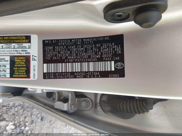 Toyota CAMRY SE 2014 4T1BF1FK7EU346595 Image 9