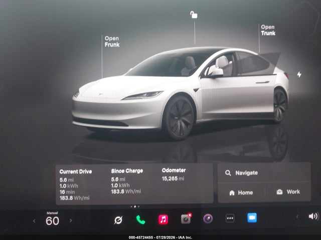 Aukcja sprzedaży 2025 Tesla Model 3, vin: 5YJ3E1EA3SF059747, numer aukcji: 45724455