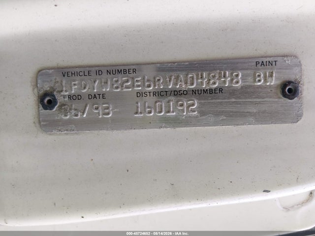 45724652 :رقم المزاد ، 1FDYW82E6RVA04848 vin ، 1994 Ford N-series Lnt8000f مزاد بيع