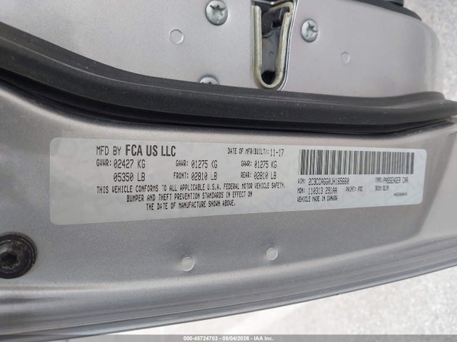 Продаж на аукціоні авто 2018 Chrysler 300 300s Awd, vin: 2C3CCAGG0JH165660, номер лоту: 45724703