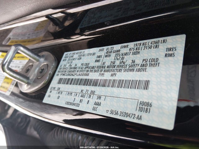 1FMCU0GN2PUA00566 Ford Escape Active