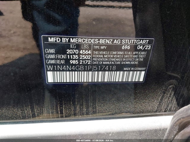 Продажа на аукционе авто 2023 Mercedes-benz Gla 250, vin: W1N4N4GB1PJ517418, номер лота: 45724998