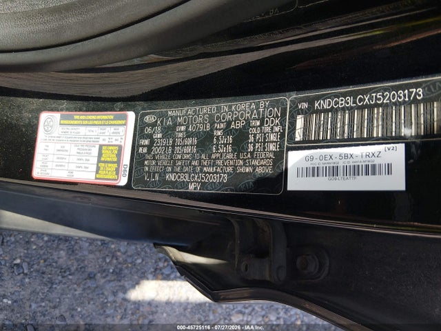 Aukcja sprzedaży 2018 Kia Niro Fe, vin: KNDCB3LCXJ5203173, numer aukcji: 45725116