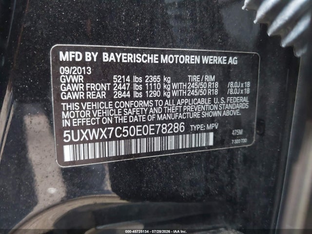 Продажа на аукционе авто 2014 Bmw X3 Xdrive35i, vin: 5UXWX7C50E0E78286, номер лота: 45725134
