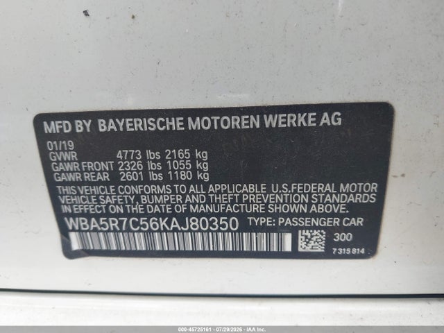 Продажа на аукционе авто 2019 Bmw 330i Xdrive, vin: WBA5R7C56KAJ80350, номер лота: 45725161
