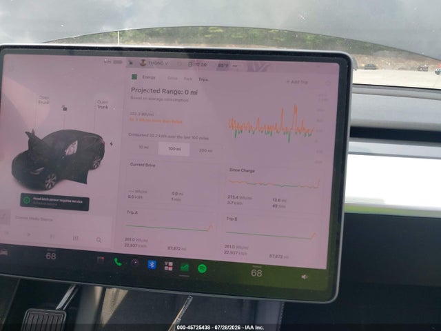 45725438 :رقم المزاد ، 7SAYGDEE2NF313749 vin ، 2022 Tesla Model Y Long Range Dual Motor All-wheel Drive مزاد بيع