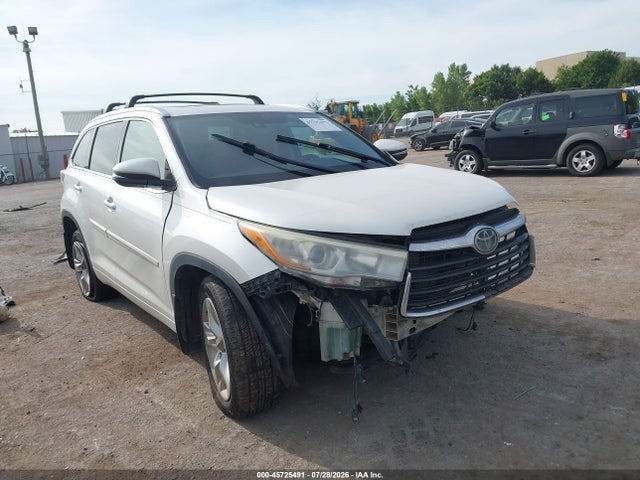Auction sale of the 2014 Toyota Highlander Limited V6, vin: 5TDYKRFH3ES025638, lot number: 45725491