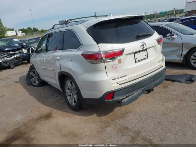 Продаж на аукціоні авто 2014 Toyota Highlander Limited V6, vin: 5TDYKRFH3ES025638, номер лоту: 45725491