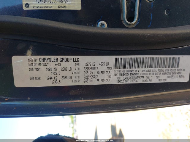 Aukcja sprzedaży 2014 Jeep Patriot Latitude, vin: 1C4NJRFB0ED585775, numer aukcji: 45725607