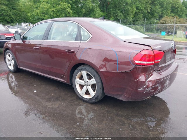 45725693 :رقم المزاد ، 1VWBP7A35DC145672 vin ، 2013 Volkswagen Passat 2.5l Se مزاد بيع