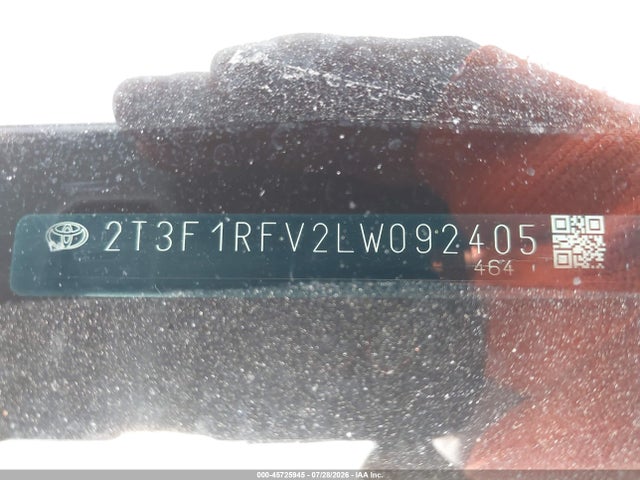 Продажа на аукционе авто 2020 Toyota Rav4 Le, vin: 2T3F1RFV2LW092405, номер лота: 45725945