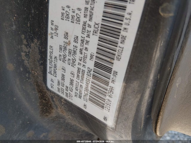 Продаж на аукціоні авто 2004 Dodge Dakota Sport/sxt, vin: 1D7HG38N44S618342, номер лоту: 45725946
