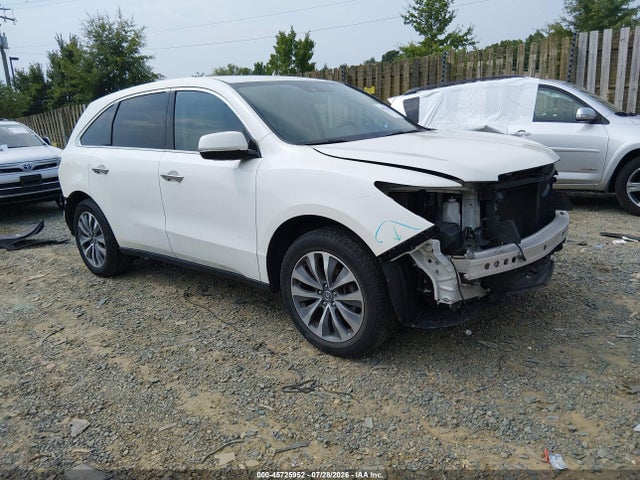 45725952 :رقم المزاد ، 5FRYD4H6XGB029216 vin ، 2016 Acura Mdx Technology   Entertainment Packages/technology, Entertainment   Acurawatch Plus Packages مزاد بيع