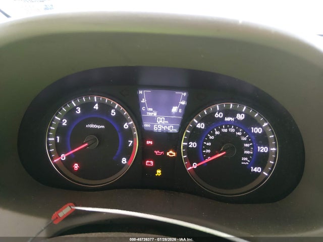 45726377 :رقم المزاد ، KMHCT4AE9CU179217 vin ، 2012 Hyundai Accent Gls مزاد بيع