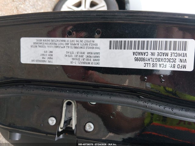 Aukcja sprzedaży 2020 Dodge Charger Sxt Rwd, vin: 2C3CDXBG7LH190095, numer aukcji: 45726379