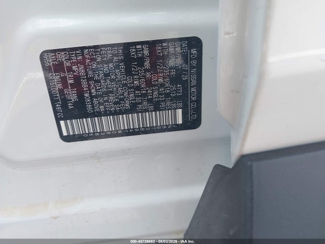 2026 Nissan Rogue Sv მანქანა იყიდება აუქციონზე, vin: JN8BT3BB4TW083860, აუქციონის ნომერი: 45726582