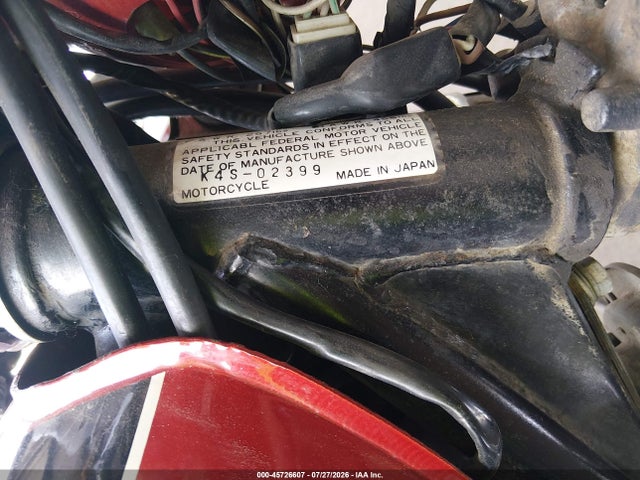 45726607 :رقم المزاد ، K4S02399 vin ، 1975 Kawasaki Street Bike مزاد بيع
