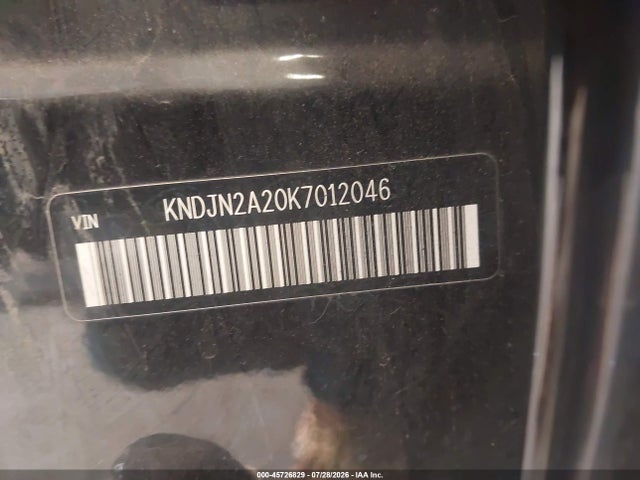 Aukcja sprzedaży 2019 Kia Soul, vin: KNDJN2A20K7012046, numer aukcji: 45726829