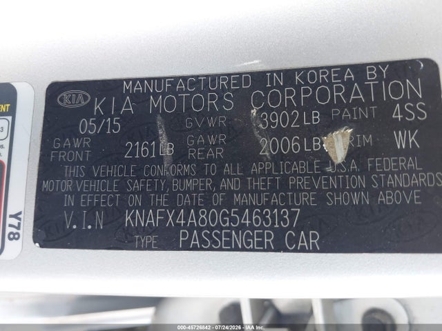 KIA FORTE EX 2016 KNAFX4A80G5463137 Image 9