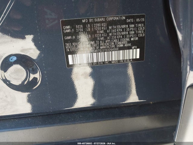 Продажа на аукционе авто 2025 Subaru Outback Onyx Edition Xt, vin: 4S4BTGLD1S3264560, номер лота: 45726882