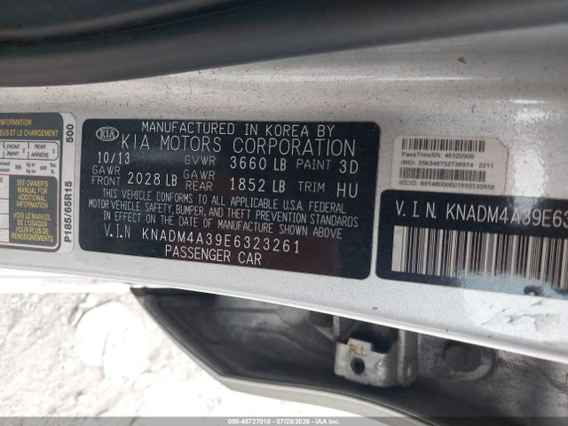 Продаж на аукціоні авто 2014 Kia Rio Lx, vin: KNADM4A39E6323261, номер лоту: 45727018