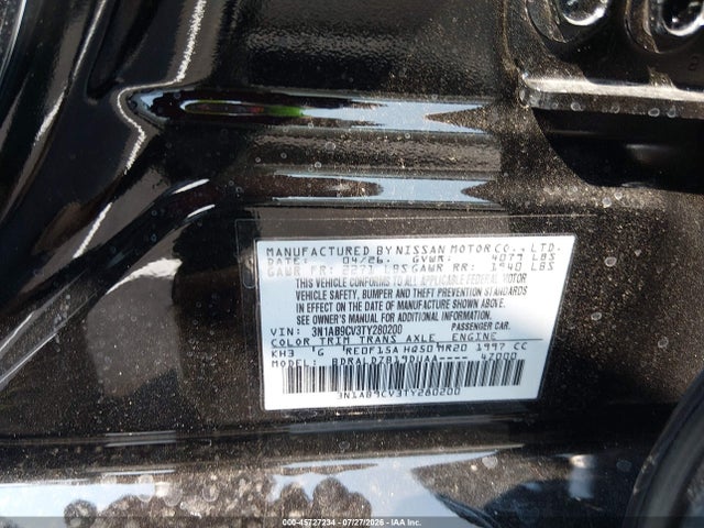 Nissan SENTRA SV 2026 3N1AB9CV3TY280200 Image 9