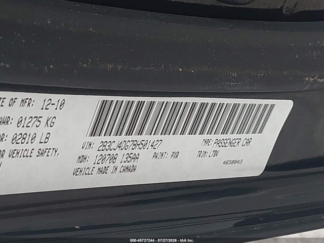 2011 Dodge Challenger მანქანა იყიდება აუქციონზე, vin: 2B3CJ4DG7BH501427, აუქციონის ნომერი: 45727244