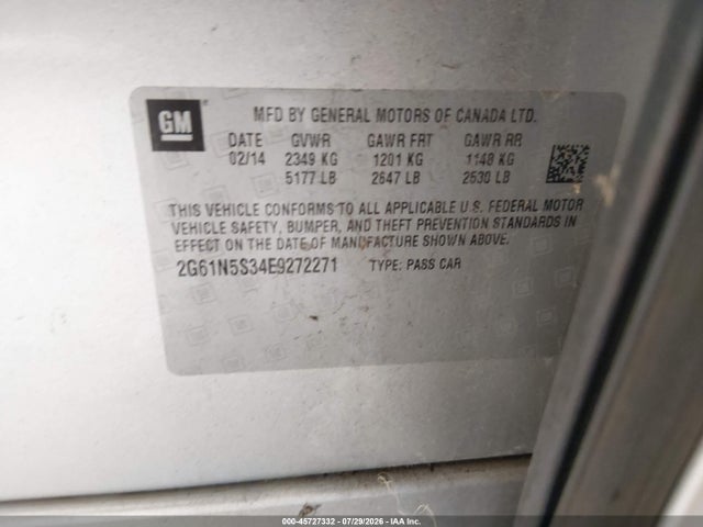 Продаж на аукціоні авто 2014 Cadillac Xts Luxury, vin: 2G61N5S34E9272271, номер лоту: 45727332