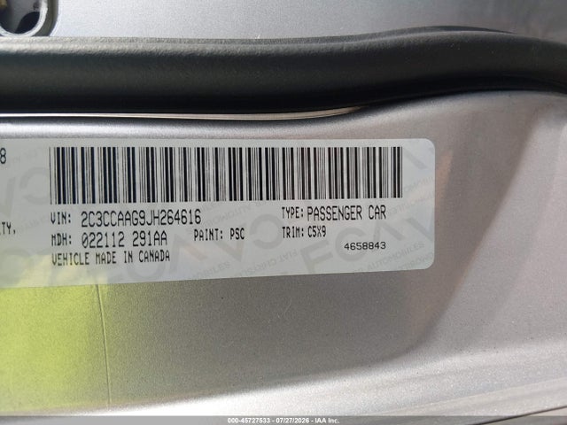 Продажа на аукционе авто 2018 Chrysler 300 Touring, vin: 2C3CCAAG9JH264616, номер лота: 45727533