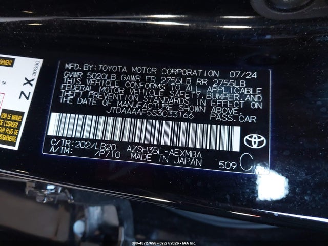 JTDAAAAF5S3033166 Toyota Crown Nightshade Edition