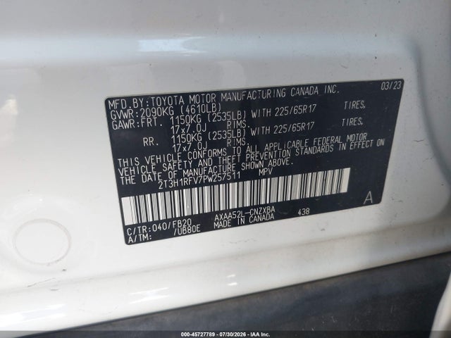 Toyota RAV4 LE 2023 2T3H1RFV7PW257511 Image 9