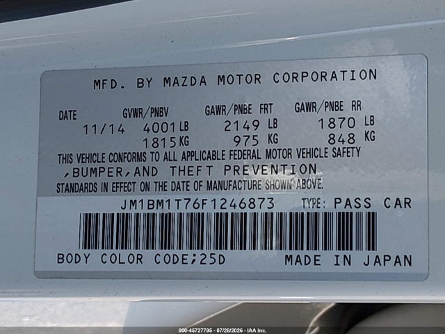 Mazda Mazda3 I Sv 2015 JM1BM1T76F1246873 Image 9