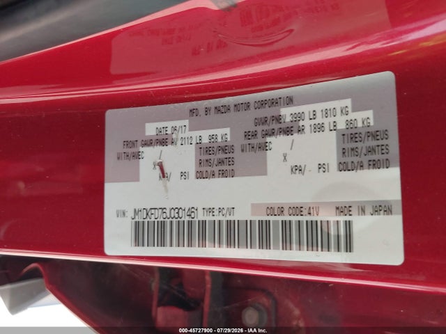 45727900 :رقم المزاد ، JM1DKFD76J0301461 vin ، 2018 Mazda Cx-3 Grand Touring مزاد بيع