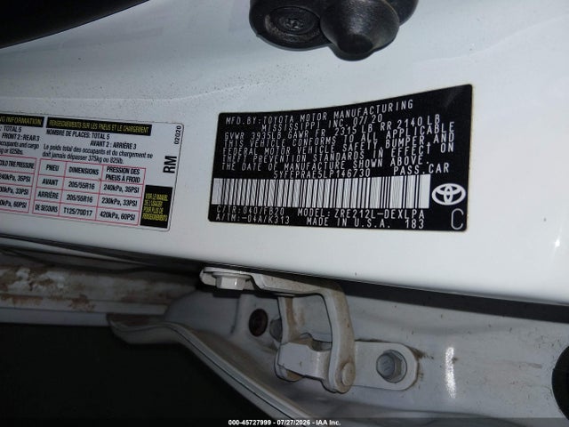 5YFEPRAE5LP146730 Toyota COROLLA LE