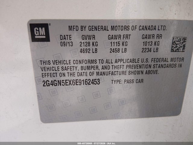 Продаж на аукціоні авто 2014 Buick Regal Turbo/e-assist Premium I, vin: 2G4GN5EX6E9162453, номер лоту: 45728069