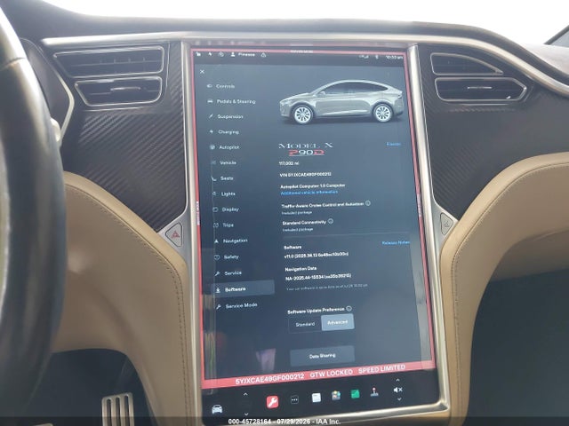 Aukcja sprzedaży 2016 Tesla Model X 60d/p100d/p90d, vin: 5YJXCAE49GF000212, numer aukcji: 45728164