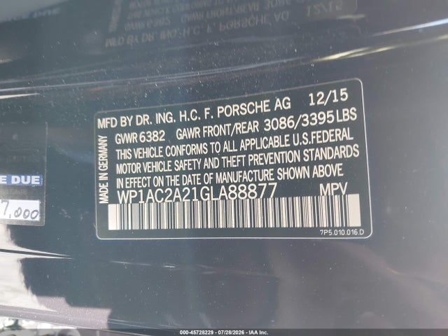 WP1AC2A21GLA88877 Porsche Cayenne Turbo/turbo S