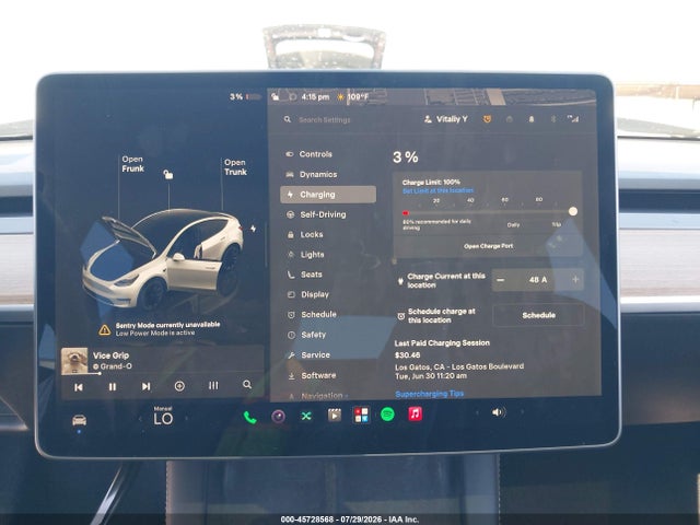 Aukcja sprzedaży 2022 Tesla Model Y Long Range Dual Motor All-wheel Drive, vin: 7SAYGDEE3NF373166, numer aukcji: 45728568