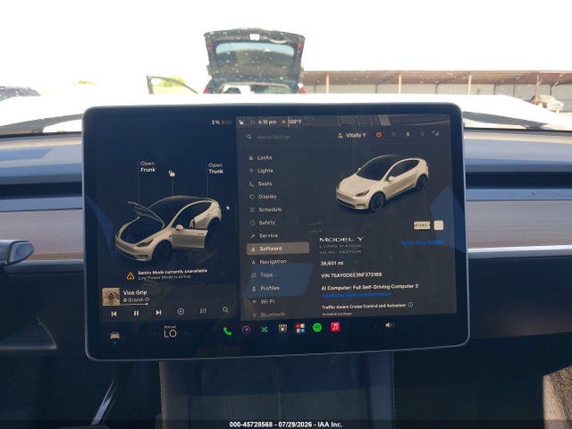 Aukcja sprzedaży 2022 Tesla Model Y Long Range Dual Motor All-wheel Drive, vin: 7SAYGDEE3NF373166, numer aukcji: 45728568