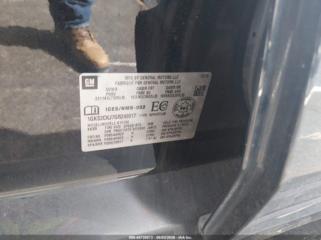 GMC YUKON DENALI 2016 1GKS2CKJ7GR249917 Image 9