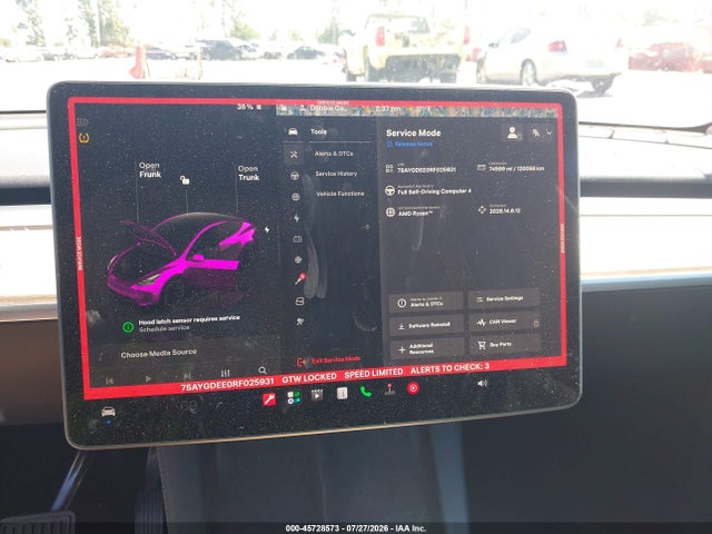Продаж на аукціоні авто 2024 Tesla Model Y Long Range Dual Motor All-wheel Drive, vin: 7SAYGDEE0RF025931, номер лоту: 45728573