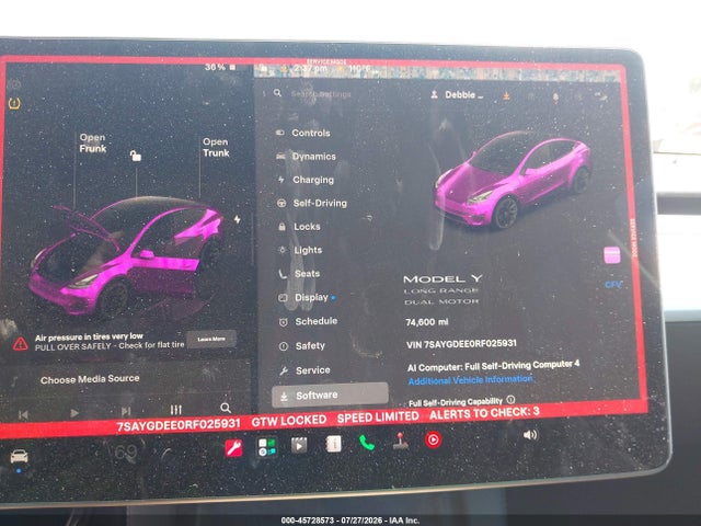 Продаж на аукціоні авто 2024 Tesla Model Y Long Range Dual Motor All-wheel Drive, vin: 7SAYGDEE0RF025931, номер лоту: 45728573