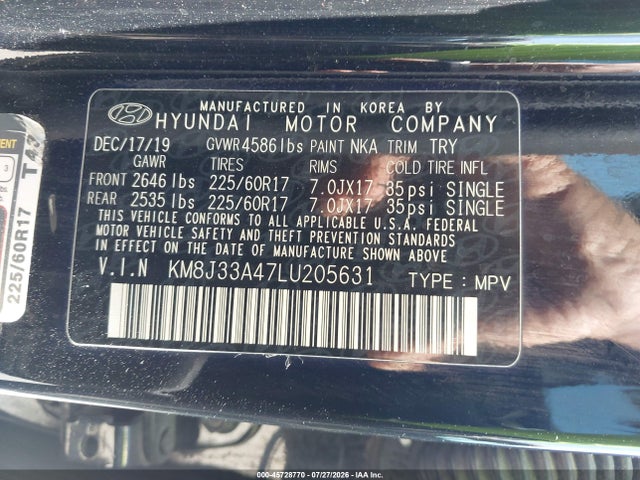 Hyundai Tucson Value 2020 KM8J33A47LU205631 Image 9