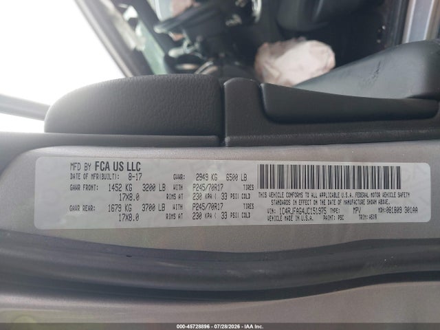 45728896 :رقم المزاد ، 1C4RJFAG4JC151975 vin ، 2018 Jeep Grand Cherokee Laredo E 4x4 مزاد بيع
