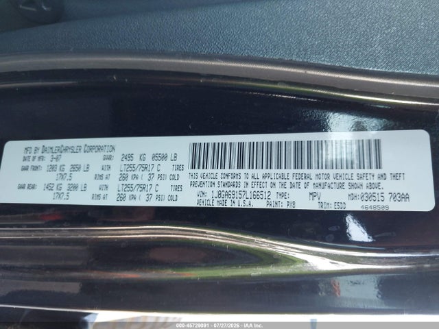 Продажа на аукционе авто 2007 Jeep Wrangler, vin: 1J8GA69157L166512, номер лота: 45729091