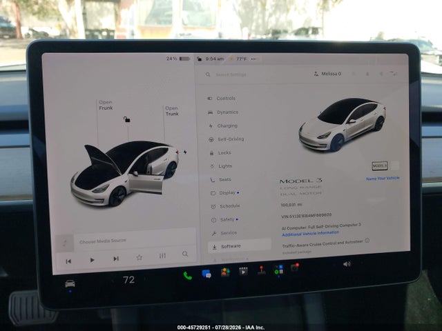 Tesla Model 3 Long Range Dual Motor All-wheel Drive 2021 5YJ3E1EB4MF869609 Image 7