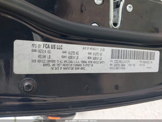 Aukcja sprzedaży 2020 Chrysler 300 300s, vin: 2C3CCABG1LH131379, numer aukcji: 45729381
