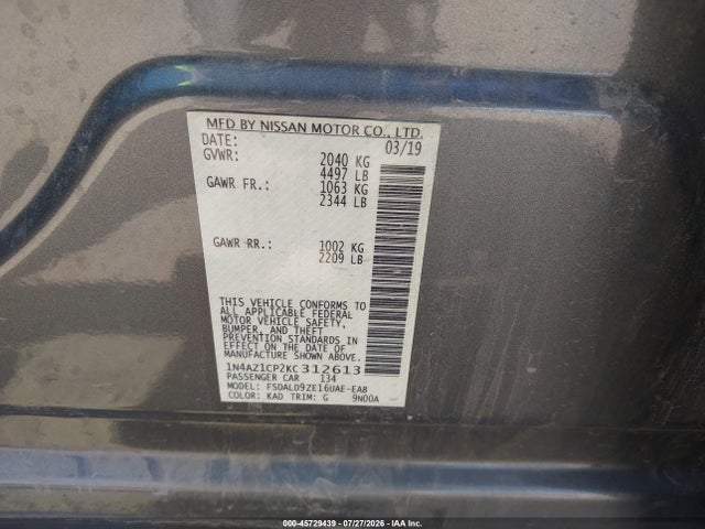 Nissan LEAF SV 2019 1N4AZ1CP2KC312613 Image 9