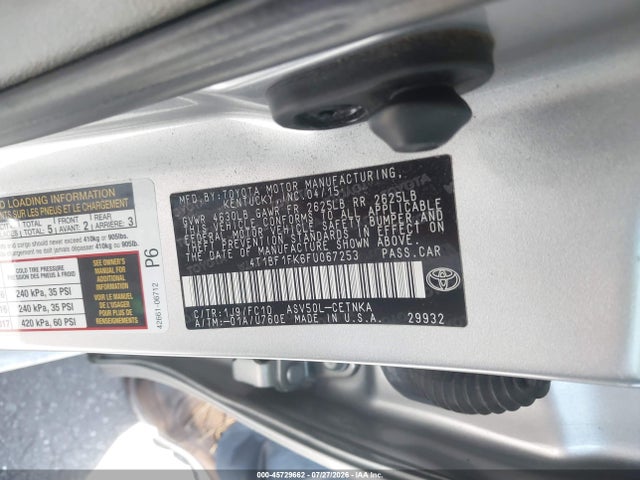 Toyota CAMRY LE 2015 4T1BF1FK6FU067253 Image 9